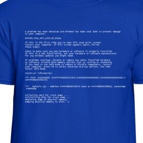 BLUE SCREEN OF DEATH shirt <br />(Windows 7/Vista)