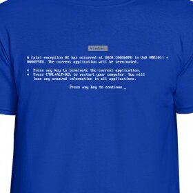 BLUE SCREEN OF DEATH shirt <br />(Windows 95/98)